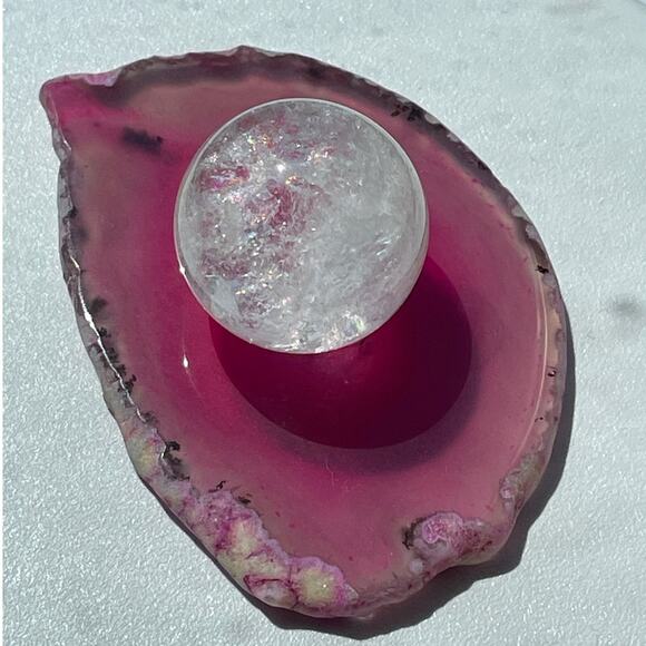 Pretty Clear Quartz Sphere - Picture 1 of 8